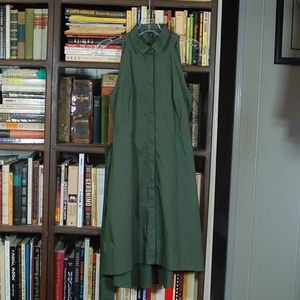 Banana Republic Olive Military Shirt Dress